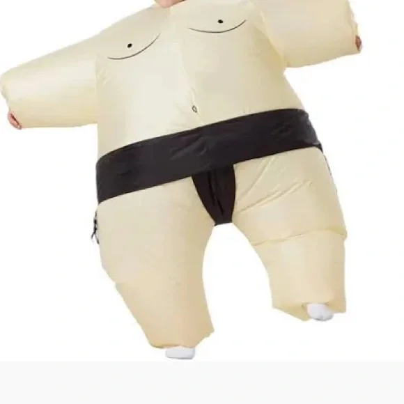 Youth inflatable sumo Costume with Black Belt - Picture 2 of 2